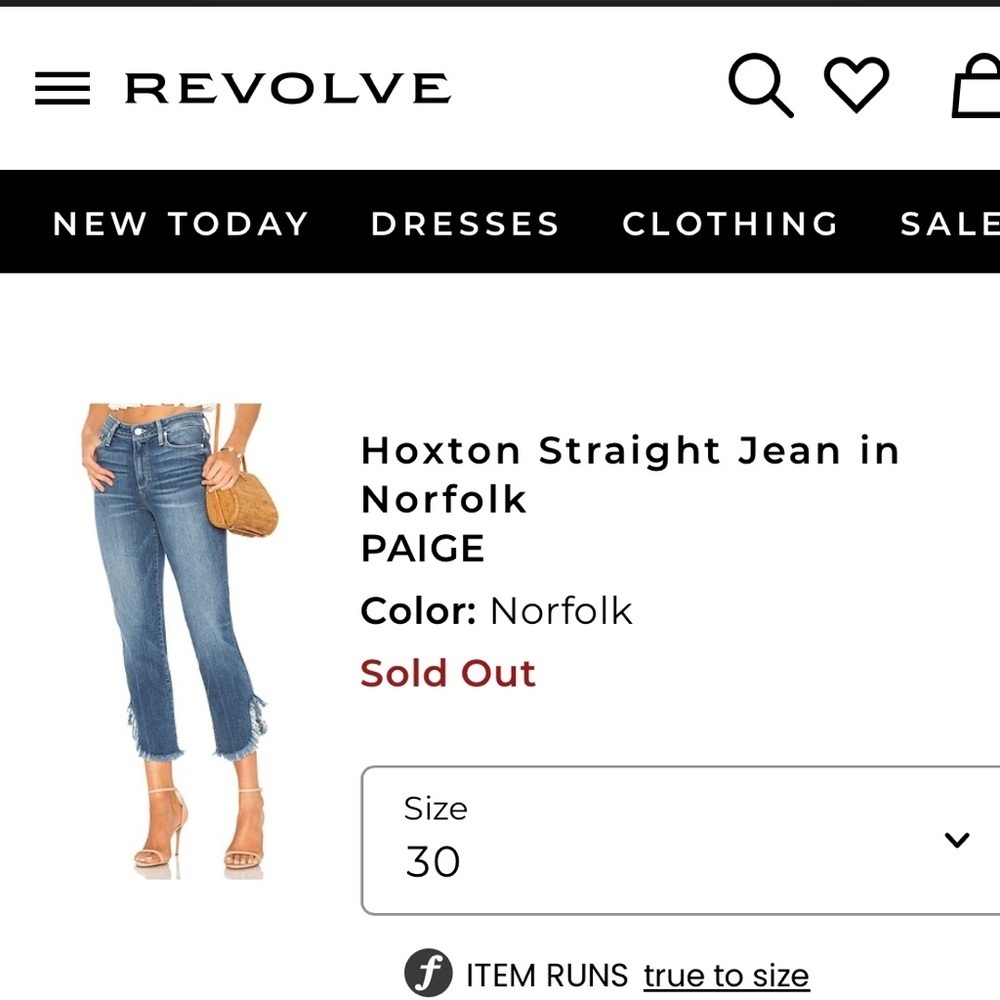 PAIGE Hoxton Straight Ankle Norfolk Jeans Frayed Hem Cropped Denim Size 30 - Picture 12 of 12